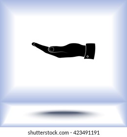 Hand sign icon, vector illustration. Flat design style 