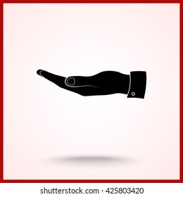 Hand sign icon, vector illustration. Flat design style 