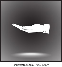 Hand sign icon, vector illustration. Flat design style 