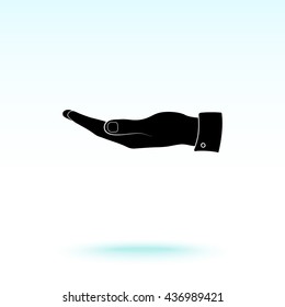 Hand sign icon, vector illustration. Flat design style 