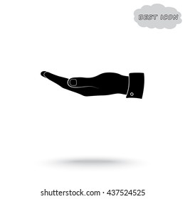 Hand sign icon, vector illustration. Flat design style 