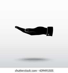 Hand sign icon, vector illustration. Flat design style 