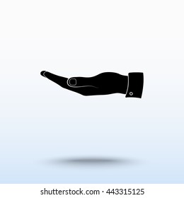 Hand sign icon, vector illustration. Flat design style 