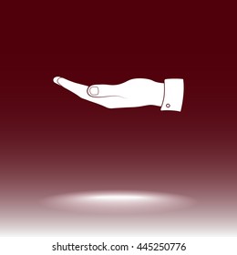 Hand sign icon, vector illustration. Flat design style 