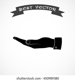 Hand sign icon, vector illustration. Flat design style 