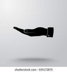 Hand sign icon, vector illustration. Flat design style 