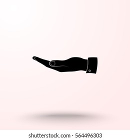Hand sign icon, vector illustration. Flat design style 