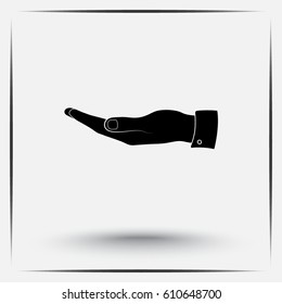 Hand sign icon, vector illustration. Flat design style 