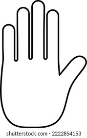 hand sign icon vector on white background..eps