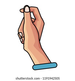 Hand sign isolated