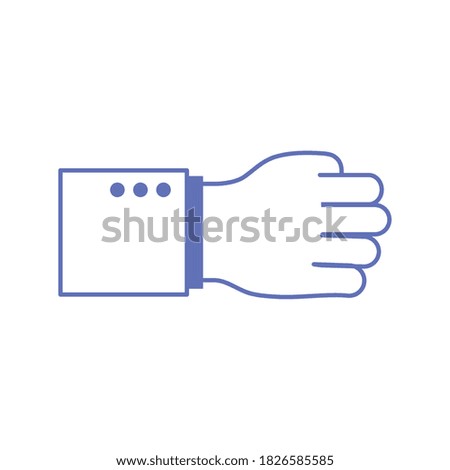 a hand sign language line and fill style icon design of People help finger person learn communication healthcare theme Vector illustration