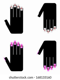 Hand sign love