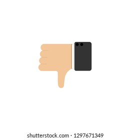 Hand. Sign No. Vector icon