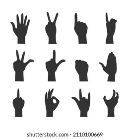 hand sign of number count isolated vector design. Hand sign on white background
