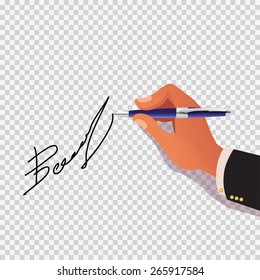 Hand sign on a gray checkered background vector illustration