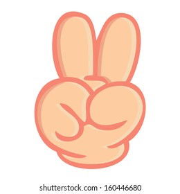 hand sign of rock paper scissors game isolated vector on white background