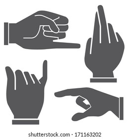 hand sign set