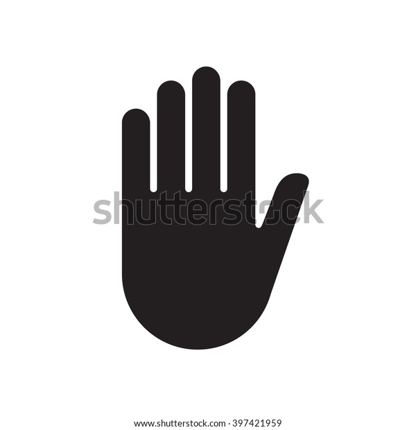 Hand Sign Stop Vector Illustration Eps Stock Vector (Royalty Free ...