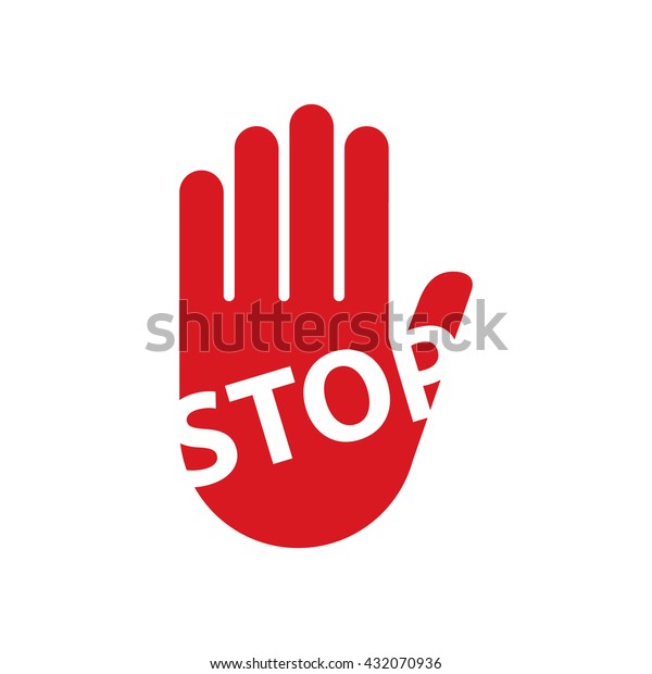 Hand Sign Stop Vector Illustration Stock Vector (Royalty Free) 432070936