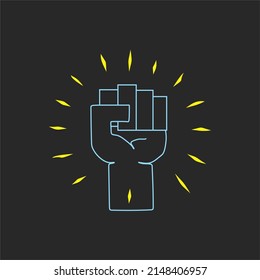 hand sign symbol vector design to describe spirit and fight