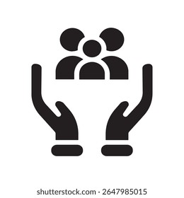 A hand sign symbol vector image design, the design has a white background.