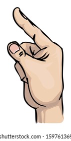 Hand sign, vector illustration