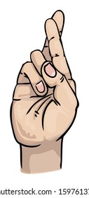Hand sign, vector illustration