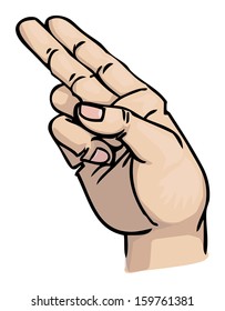 Hand sign, vector illustration