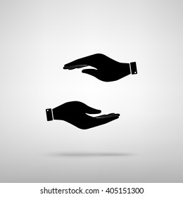 Hand sign. Vector illustration