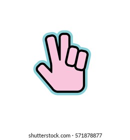 Hand sign. Vector illustration