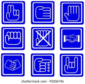 Hand Sign vector set