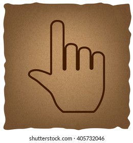 Hand sign. Vintage effect