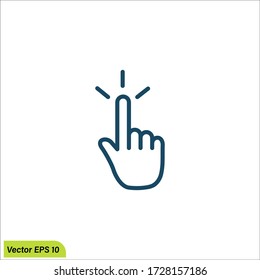 Hand sign VOTE icon illustration. Voting, polling, ballot symbol. Flat design. Stock - Vector eps10