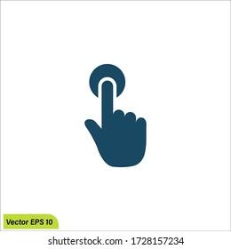 Hand sign VOTE icon illustration. Voting, polling, ballot symbol. Flat design. Stock - Vector eps10