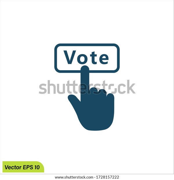 Hand Sign Vote Icon Illustration Voting Stock Vector (Royalty Free ...