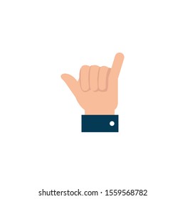 Hand signal icon design, Emoticon human finger gesture palm communication and people theme Vector illustration
