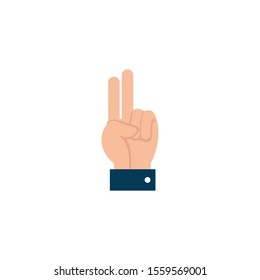 Hand signal icon design, Emoticon human finger gesture palm communication and people theme Vector illustration