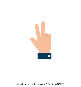 Hand signal icon design, Emoticon human finger gesture palm communication and people theme Vector illustration