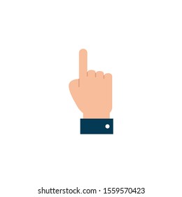 Hand signal icon design, Emoticon human finger gesture palm communication and people theme Vector illustration