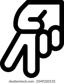 hand signal icon. Thin Linear Style Design Isolated On White Background