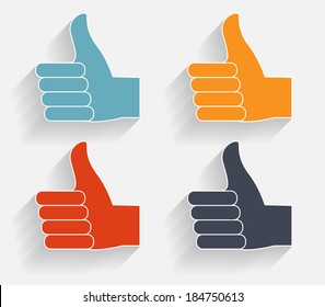 Hand signal on white. vector illustration. EPS 10.