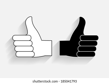 Hand signal on white. vector illustration. EPS 10.
