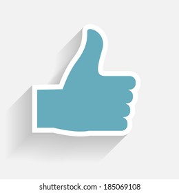 Hand signal on white. vector illustration. EPS 10.