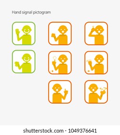 hand signal pictogram