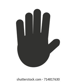 hand signal warning  vector illustration