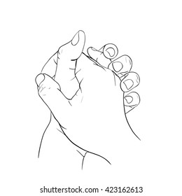 hand signal,hand holding hand