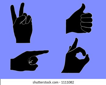 hand signals vector image