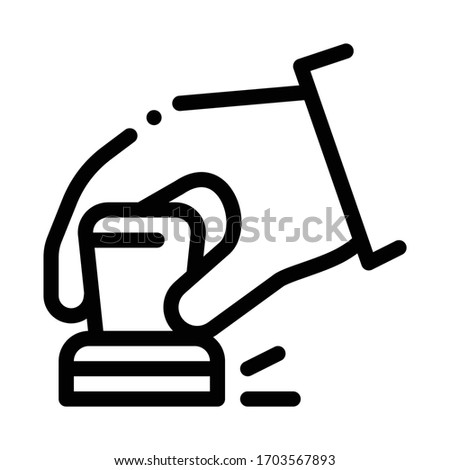 hand signet court icon vector. hand signet court sign. isolated contour symbol illustration