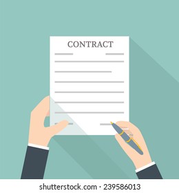 Hand Signing Contract