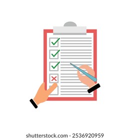 Hand signing contract icon. Flat color design document icon isolated. document file isolated icon illustration. Report icon. Flat design style. Education design element